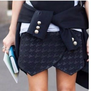 Balenciaga Houndstooth Wrap Skirt sz36 4US